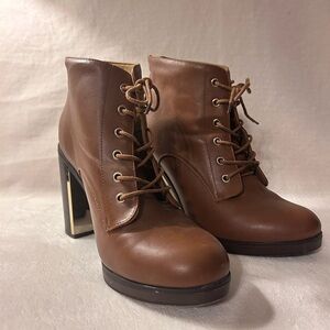 Brown Leather Ankle Boots
